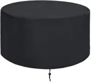 Fire Pit Cover Patio Round Bowl Cover Outdoor Furniture Cover Heavy Duty-40 inch