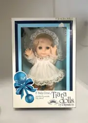 Playmates 1981 Jointed Poseable 8" Baby Dear Tiara Doll White Dress #408410 NRFB