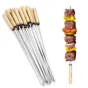 Kabob Skewers BBQ Barbecue Skewers Stainless Steel Kebab Skewers with Nonslip...