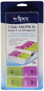 Health Brands 7-Day AM-PM XL Detach N' Go Pill Organizer