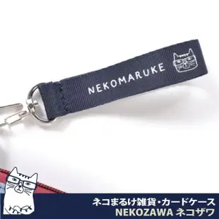 【Kusuguru Japan】日本眼鏡貓 卡夾包 多卡用分層卡夾拉鍊包 可放6.5吋手機- 貓澤系列(手機包 票卡包)