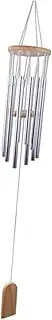 Kisangel Wooden Wind Chime Beech Metal Tube Wind Bells Deep Tone for Home Office