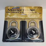 Vintage Master 1500-T Combination Lock Padlocks - Two pack Never Opened