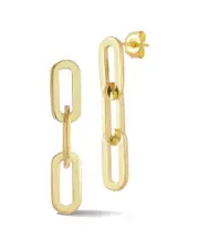 Sphera Milano 14K Over Silver 3-Link Drop Earrings