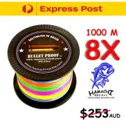 Hamachi Japan Braid x8 1000m Multi Colour PE Fishing jigging spinning Line
