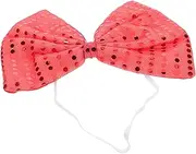 [Kisangel] Oversized Sequin Bow Tie Sparkly Masquerade Bow Tie Glitter Bow Tie Sequin Costume Accessory Fun Bow Ties Party Favor for Women Men for Performances