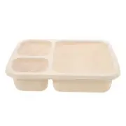 Reusable Snack Container With 3 Divided Compartments Microwave Safe Lunch Box