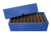 Guardhouse NICKEL Coin Tube Storage Display BLUE Box Holds 50 Square/Round/Rolls