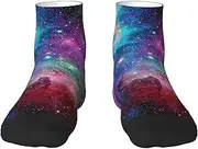 [JBYJBX] Colorful Galaxy Print Adult Socks Womens Mens Workout Thermal Cozy All-Season Gift Holiday Articles Use