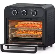 Large 14.8 Quart Air Fryer Toaster Oven - 1700W, 5-in-1, Oil-Less, Black