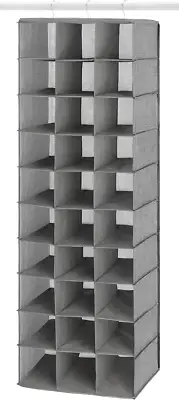 Whitmor 30 Sections Hanging Clothes Closet Organizer, Space Saving Breathable Fa