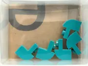 LEGO Parts - Dark Turquoise Slope, Curved 2 x 1 x 1 1/3 - No 6091 - QTY 5