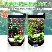 在飛比找PChome24h購物優惠-派樂大亨 創意無限生態水族缸(送LED燈+過濾器) 風水招財