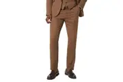 Burton Mens Weave Plain Slim Suit Trousers (Copper) - UTBW1505