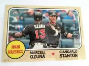 2017 Topps Heritage High Number Combos 5x7 Giancarlo Stanton Ozuna Marlins 02/10