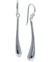 Giani Bernini Polished Teardrop Drop Earrings in Sterling Silver NWT! $65