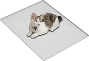 Cat Litter Catcher Mat - Silicone Cat Litter Box Pad Waterproof - Indoor Outdoor Small Medium Large Breeds Scratch Proof Rug for Apartment, Corner, Kitchen