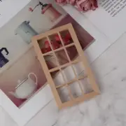 1:12 Dollhouse Miniature Wooden 12-pane Window Frame Model Accessories TKZ2B CR