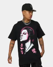 [YUNGBLUD] Yungblud Icons Face T-shirt Black - Size S S Black