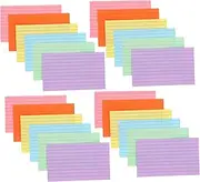 jojofuny 300pcs Colorful Index Cards Ruled Memo Cards with Double Sided Lines for Efficient Note Taking Portable Small Notepads Vibrant