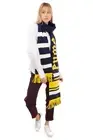 FENTY x PUMA By RIHANNA Long Stole Scarf Logo Intarsia Striped Fringes Trim