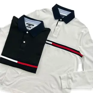 【Tommy Hilfiger】長袖polo衫 現貨 湯米 長袖 大尺碼 polo衫 下擺開衩 平輸品(polo衫)