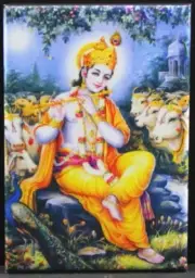 Krishna 2" X 3" Fridge Magnet. Hindu God