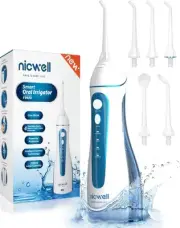 Water Dental Flosser Pick for Teeth: 4 Modes Cordless Portable Rechargeable O...