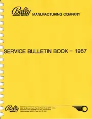 BALLY MIDWAY SENTE SERVICE BULLETIN BOOK 1987 PINBALL MACHINE MANUAL - NEW!