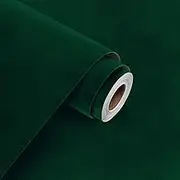 WESTICK Soft Green Velvet Wallpaper Self Adhesive Felt Sheets Easy to Cut Felt Drawer Liner Removable Green Fabric Sticky Paper for Crafts DIY Jewelry Box Cabinets Showcase Shelf 12" x 80"
