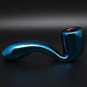 4.2” Metallic Glass Sherlock Holmes Smoke Bowl Smoking Pipes Bowls Blue Pipe