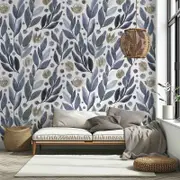 [Namly Design] Floral Leaf Pattern Wall Paper