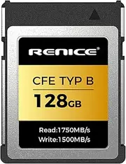 Professional 128GB CFexpress Type B Memory Card,Up to 1750MB/s Read,RAW 8K Video Recording,Flash PCIe Gen3.0x2 NVMe 1.3 Ultra Low Power Consumption