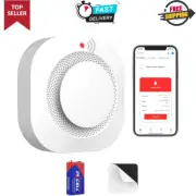 Smart Smoke Detector Fire Alarm,Wi-Fi Smoke Detector with Replaceable Battery...