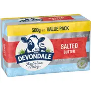Devondale Butter Block Salted 500g