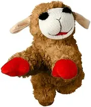 Multipet Lamb Chop Plush Dog Toy, Lamb Chop Squeaker Toy, Officially Licensed (Brown, 6")