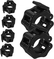 SUPVOX 6pcs Barbell Snap Clip Barbell Spring Clamps Multifunctional Lifting Clamp Gym Barbell Clips Barbell Spring Clip Barbell Lock Collars Barbell Clamp Gym Weight Clips Black Abs