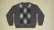 $72 IZOD COTTON - ACRYLIC ARGYLE V-NECK SWEATER - XXL - NEWwTAGS -FREE SHIPPING