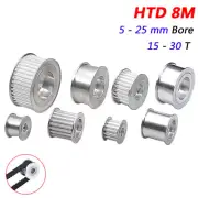 8M Timing Belt Pulleys Idler Pulleys 5mm to 25mm Bore 15T-30T for CNC 3D Printer