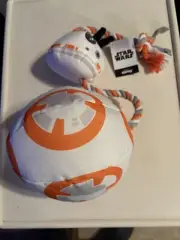 Disney Star Wars BB-8 Ballistic Nylon Plush Dog Toy Tug Rope Durable Ball