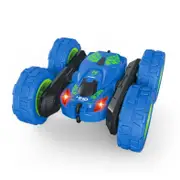 Blue Stunt Tumbling Car Toy with 2.4ghz Remote Control