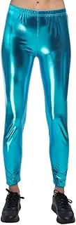 [Boland] Metallic Leggings for Carnival, Festival, Theme Party or Everyday Life, Shiny Stretch Trousers for Fancy Dress Costumes, 80s