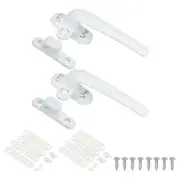 2pack Aluminum Alloy Window Handle Casement Window Sliding Lock White Right Hand