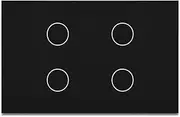Australian Certified Smart Zigbee (Black & White) (Black, 4 Gang)