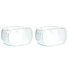 2pcs Collapsible Laundry Baskets, Mesh Laundry Hamper with Side Pocket White