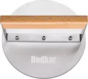 Smash Burger Press Stainless Steel 6 Inch round Burger Smasher with Wood Handle