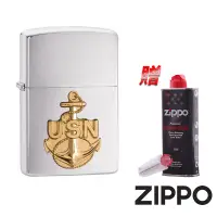 在飛比找蝦皮商城優惠-ZIPPO 海軍系列-錨金徽章防風打火機 280ANC 優惠