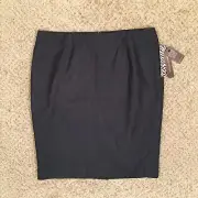 Dana Buchman Skirt Womens Size 12 Blue Polyester Blend Pencil Lined New