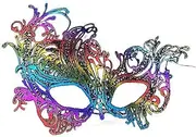 Masquerade Masks for Women, Lace Eye Mask for Venetian Mardi Gras Prom Ball Costume Hallowmas Party - Multicolor