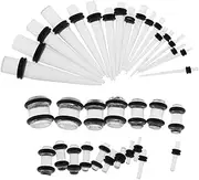 [kowaku] 36 Pieces Earplugs Tunnel Stretching Kit Acrylic Plug 14g-00g Expander